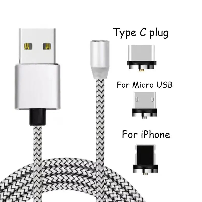 Câble magnétique Micro USB Type C Charge rapide