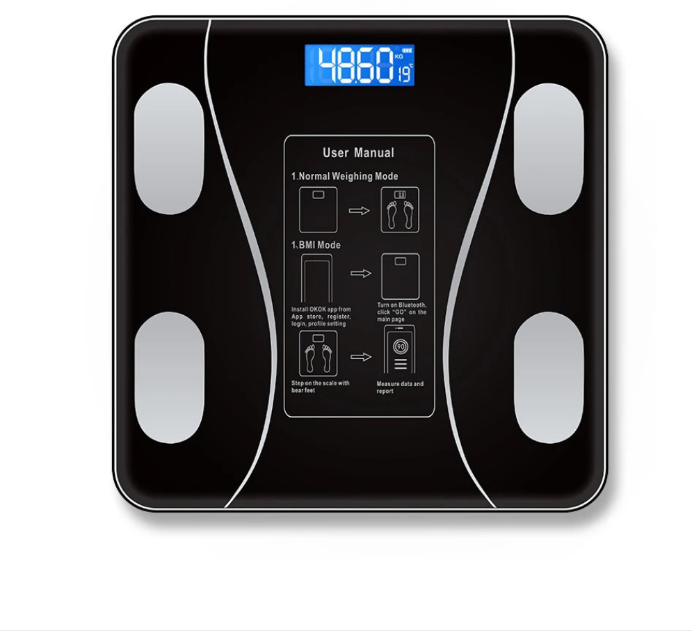 Balance de graisse corporelle numérique intelligente sans fil,