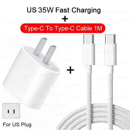 Chargeur rapide 35W pour iPhone  USB Type C