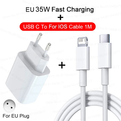 Chargeur rapide 35W pour iPhone  USB Type C